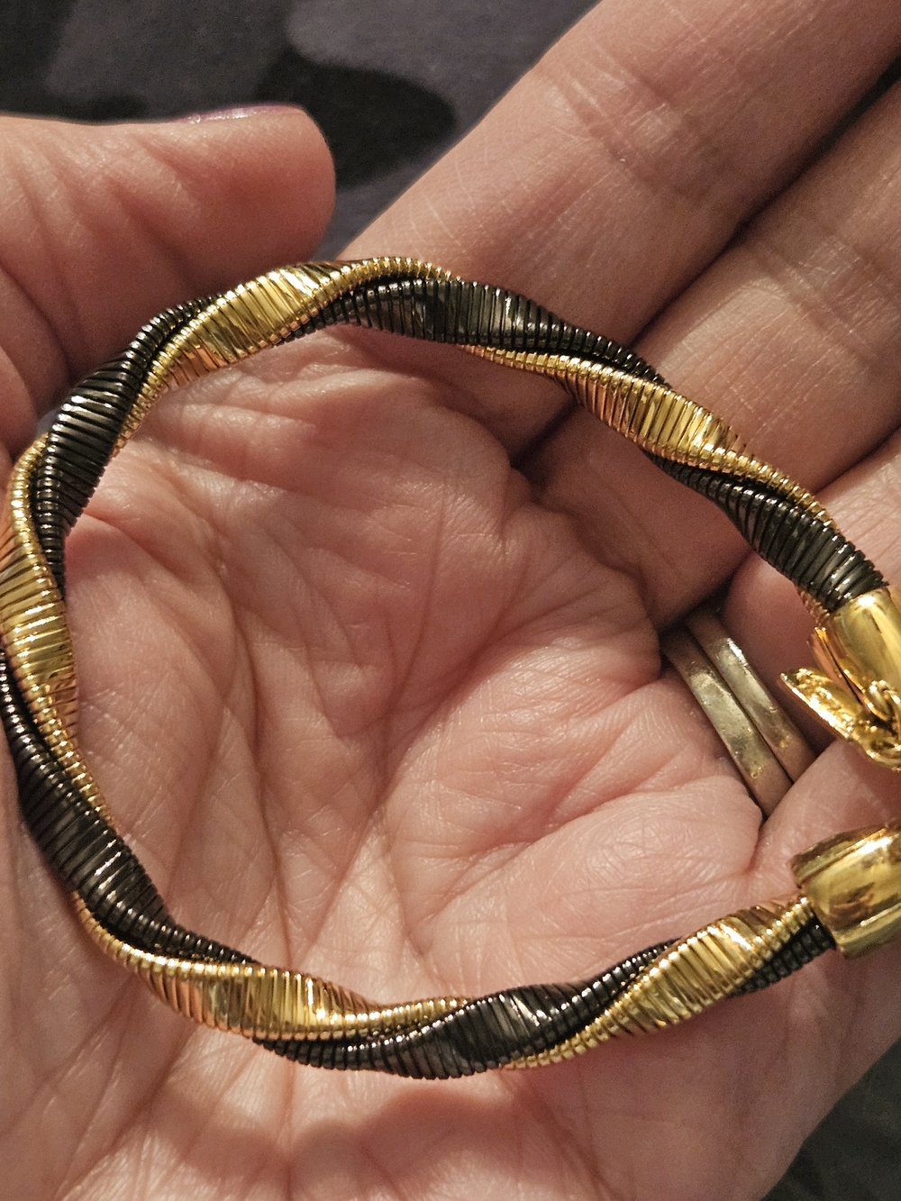 Monet Gold and Black Twisted Cord Bracelet